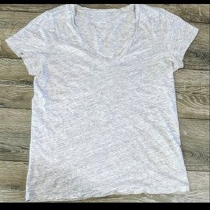 J. Crew vintage cotton v neck t shirt gray  medium